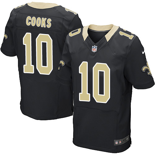 Men's Elite Brandin Cooks Nike Jersey Black Home - #10 NFL New Orleans Saints